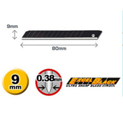 ABB-10B Klinge ultrascharf | 60° | Carbonstahl | 9mm | 0,38mm | VE:10