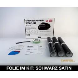 Spiegelkappen-WrapKit SCHWARZ Satin | CARFOIL.