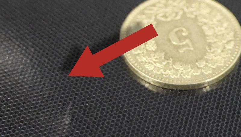 Detail-Aufnahme der Luftkanal-Struktur einer Premium-Folie